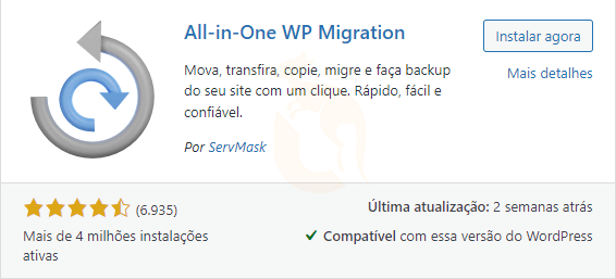 Instalação Plugin All in One