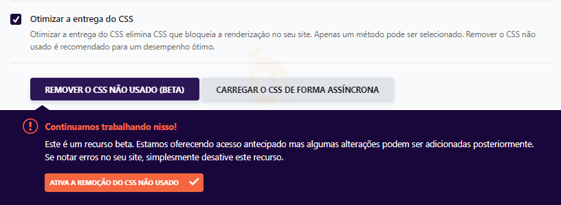 Otimizar entrega CSS WP Rocket