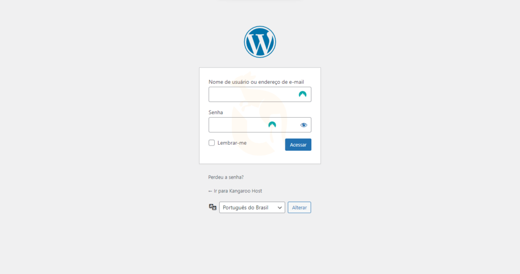 Tela wp admin wordpress