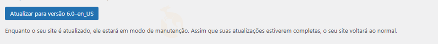 Confirmar atualização wordpress