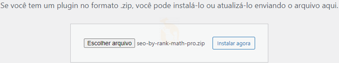 Enviar Rank Math no WordPress