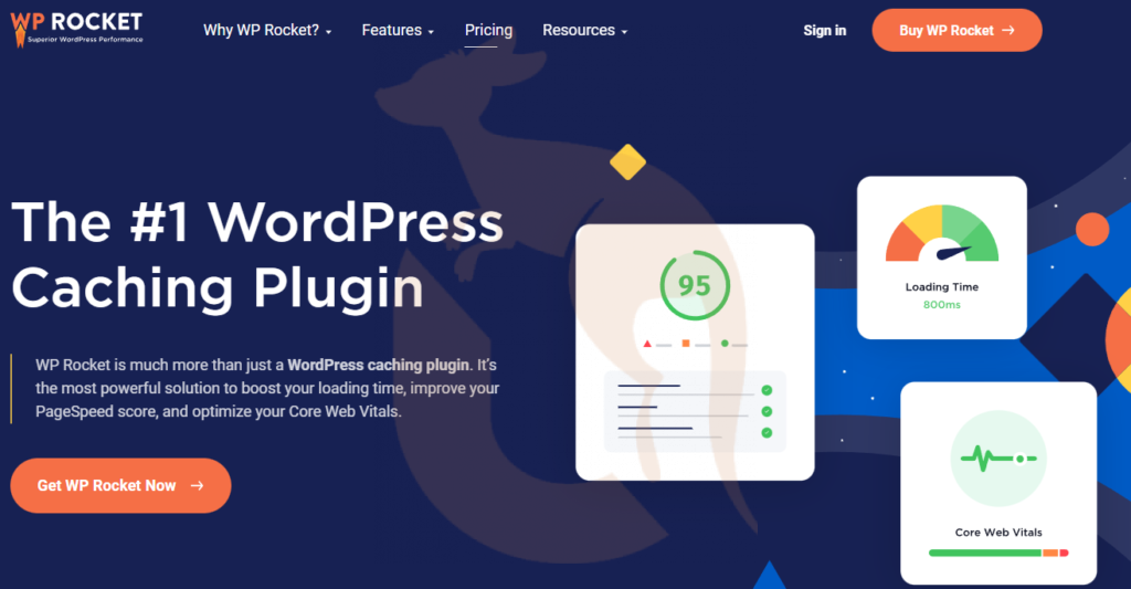 Plugin WP Rocket para cache WordPress