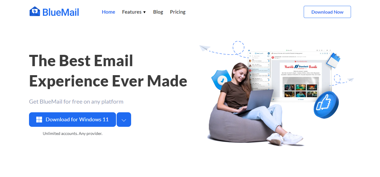 Bluemail uma alternativa ao outlook