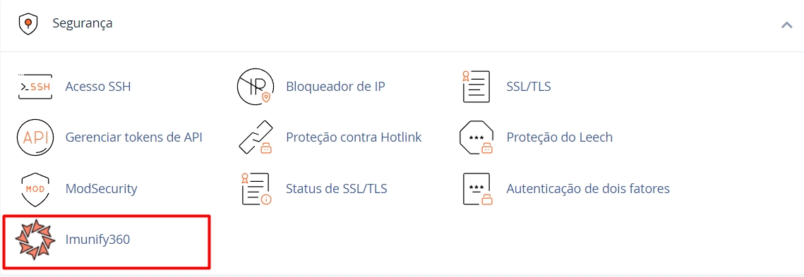 Addon Imunify360 Antivírus Antimalware no cPanel