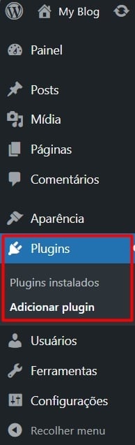 Adicionar plugin tema no WordPress