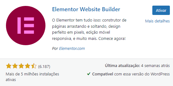 Ativar elementor