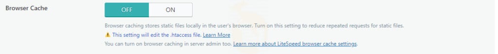 browser cache litespeed cache wordpress