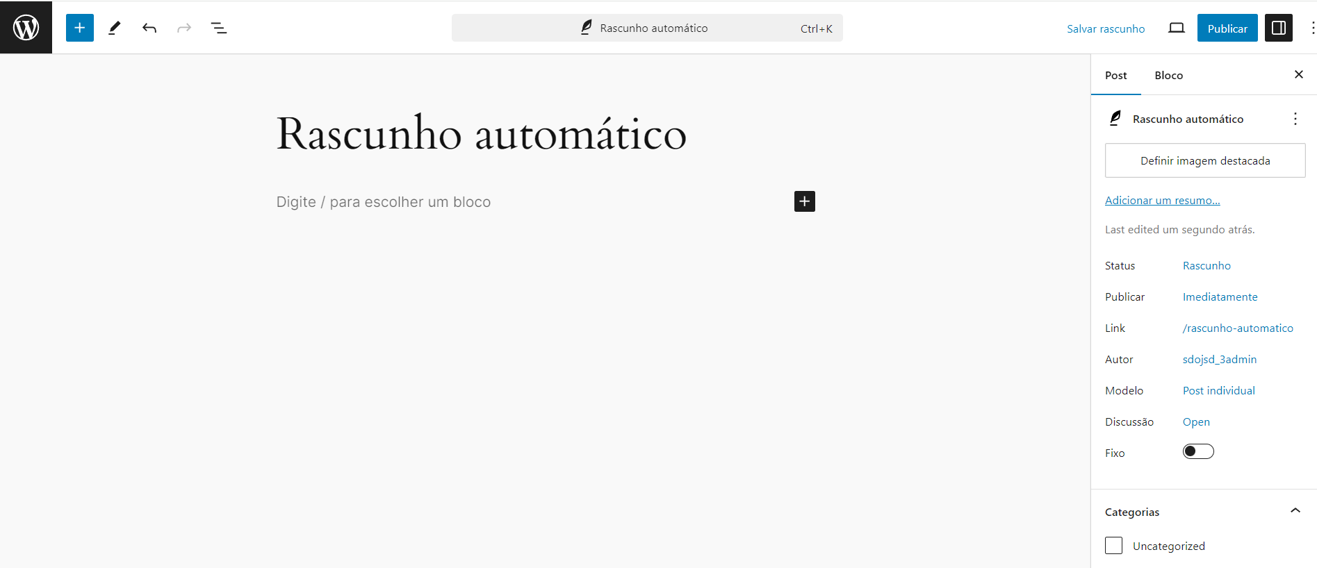 Editor de blocos WordPress Gutenberg