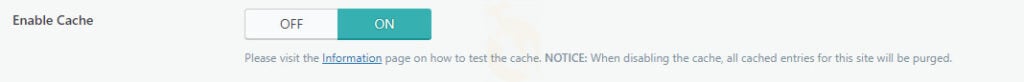 enable cache