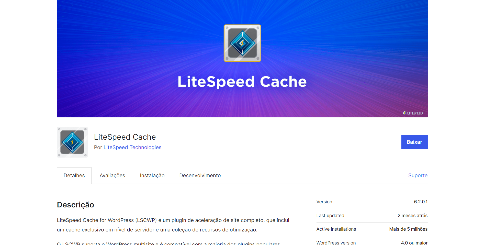 Plugin LiteSpeed Cache WordPress