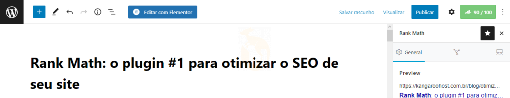 Pontuação final Rank Math