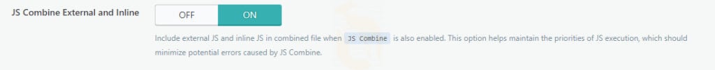 js combine external and inline