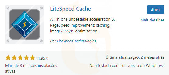 Plugin LiteSpeed Cache WordPress