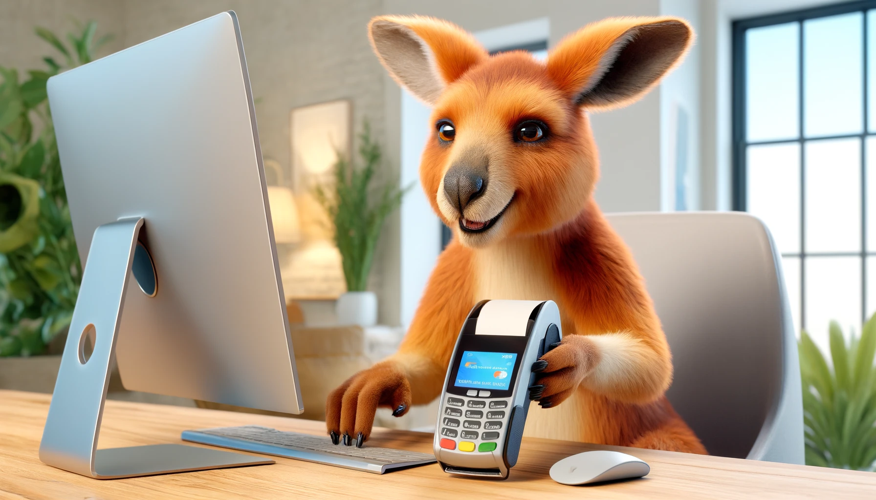 Kangaroo recebendo pagamentos